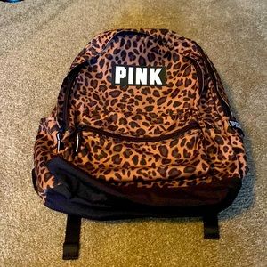 PINK Leopard Print Book Bag